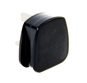 3 Pin Nylon BS Plug, Fused - 13A Black