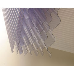 Lightweight Clear Corrugated PVC - 3" x 30" x 8ft (2440mm)