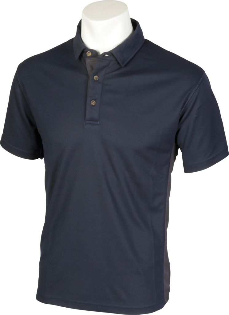 Cuillin Unisex Breathable Polo Shirt - XXL Navy/Grey