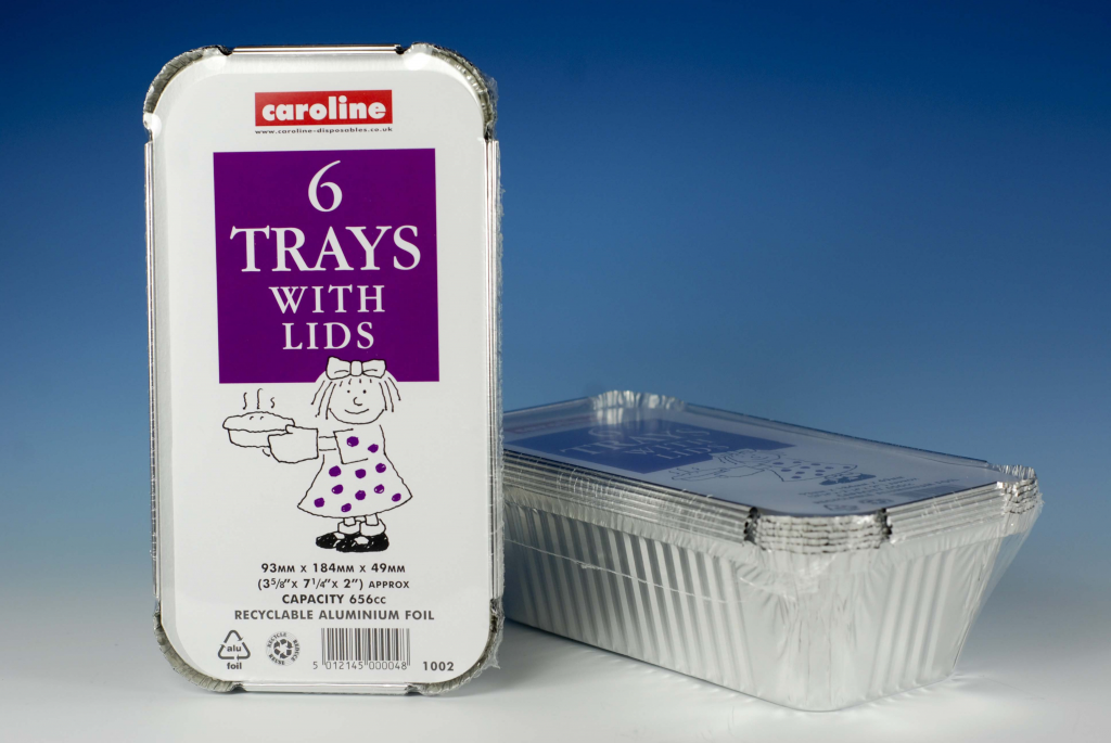 Foil Trays With Lids - 23oz, Pack 6