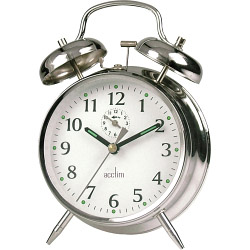 Saxon Bell Alarm Clock - Chrome