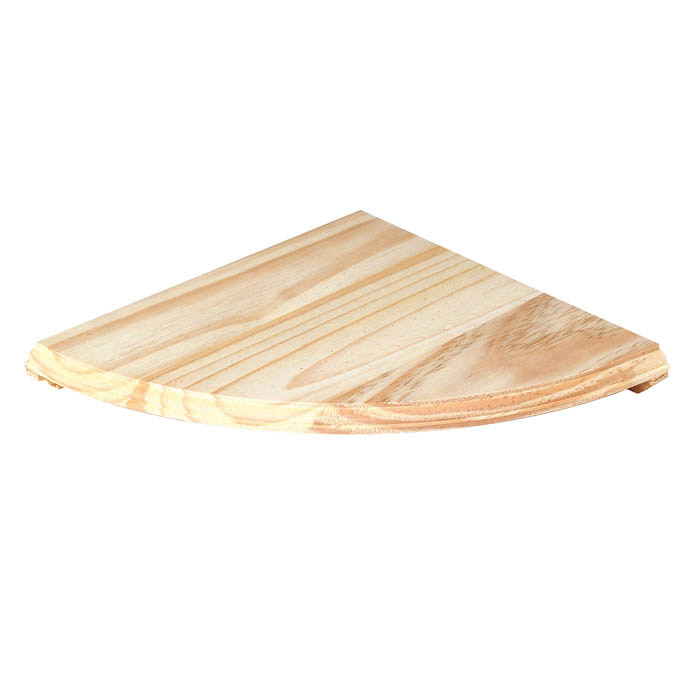 Natural Wood Corner Shelf Kit - 380mm