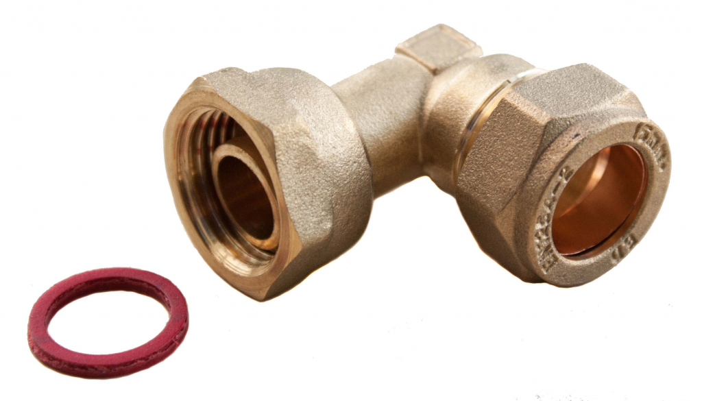 Compression Angle Tap Connector - 15mm x 1/2"