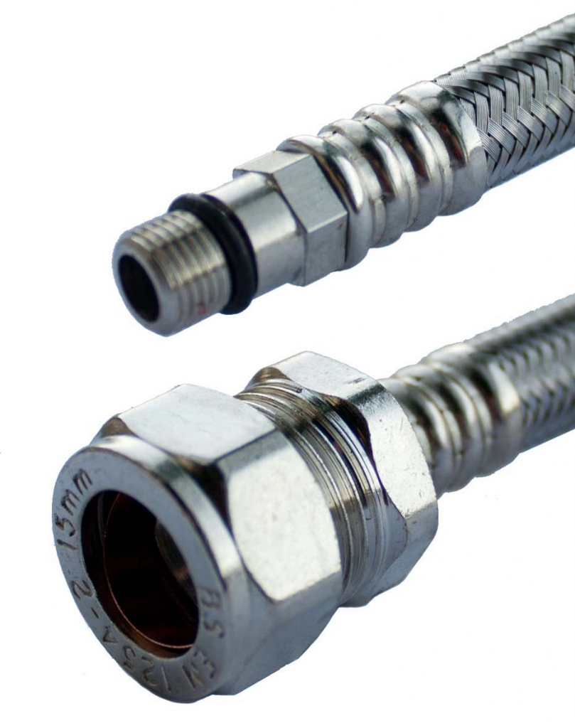 Flexible Tap Connector - Pair - 15mm x 10mm x 30cm