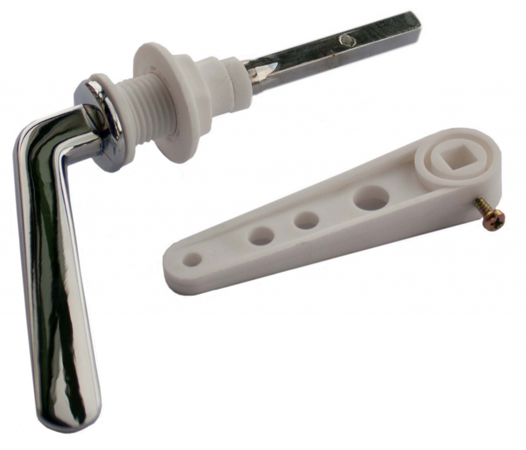 Low Level Cistern Handle Pack - Chrome Plated Metal