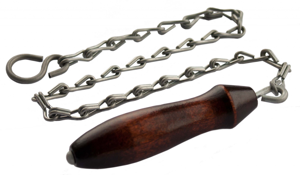 High Level Chain Pull - Galvanised Chain/Wooden Handle