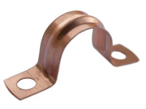 Saddle Pipe Clips - Copper - 15mm (Pack 8)