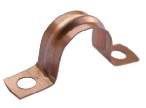 Saddle Pipe Clips - Copper - 22mm (Pack 6)