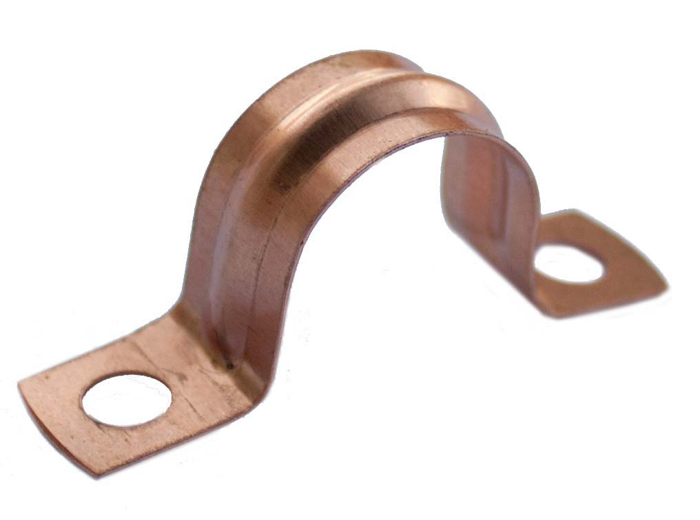 Saddle Pipe Clips - Copper - 22mm (Pack 50)