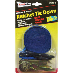 Ratchet Tie Down with S Hook - 5m