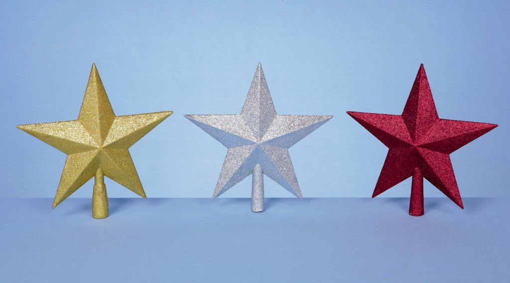 Glitter Tree Top Star - 25cm